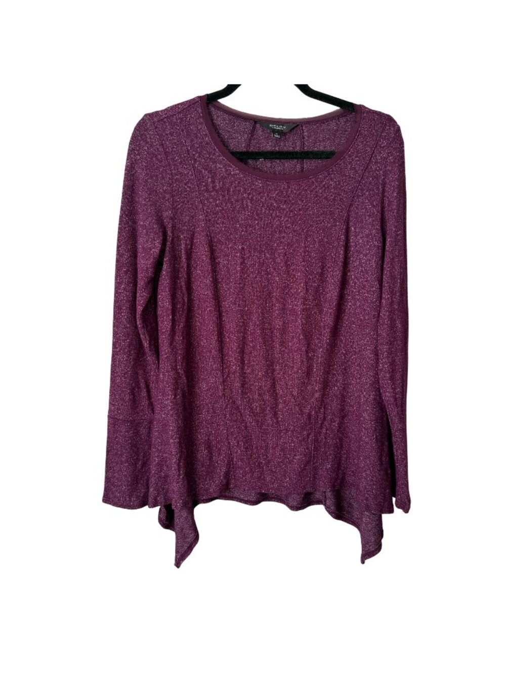 Simply Vera Vera Wang Womens Long Sleeve Asymmetrical Hem Top M